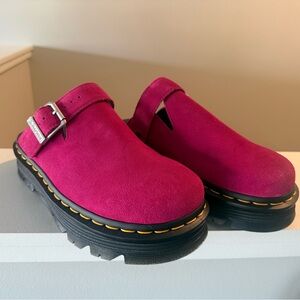 Dr. Martens Zebzag Suede Mule - Fuchsia Pink - Women’s Size 7